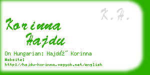 korinna hajdu business card